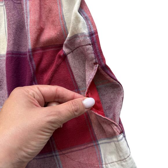 Tea Collection Plaid Flannel Ruffle Sleeve Dress Size 5 - Picture 2 of 5